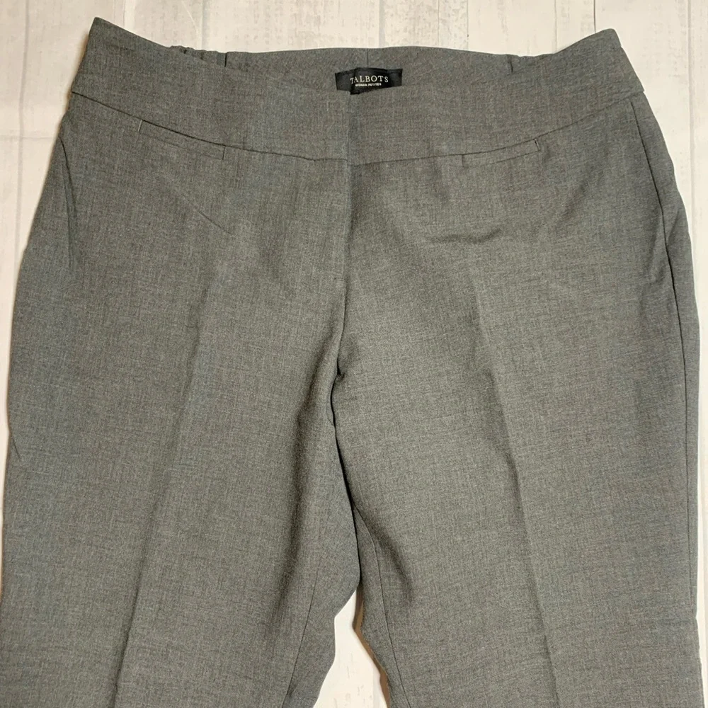 NWT Talbots Signature ankle Gray Dress Pants. Petites. Size 14WP. - Picture 6 of 11